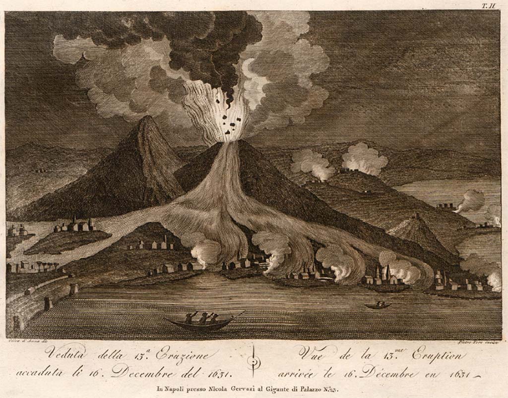 Vesuvius Eruption 1631 Drawing By Oliva Danna 1805 Engraved By Pietro Torosee Della Torre 3795